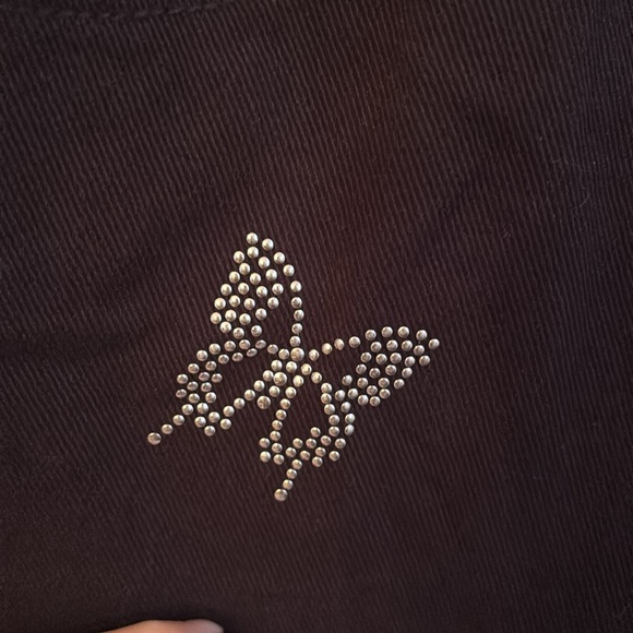 Pacsun High Rise Slim Fit Butterfly Black Jeans Size 26 - Picture 8 of 11